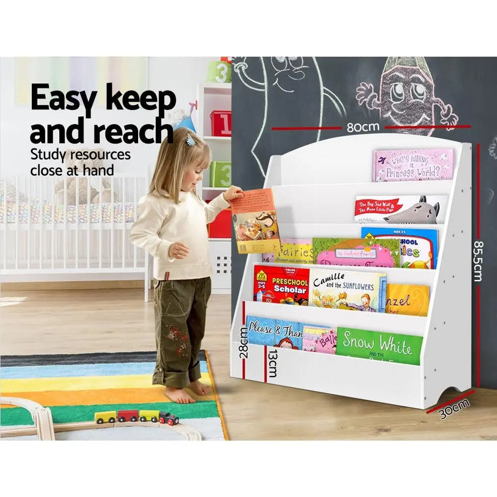 Keezi 5 Tiers Kids Bookshelf Magazine Rack Shelf Organiser Bookcase Display Deals499