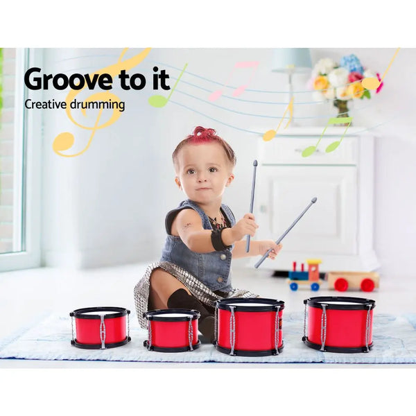 Keezi Kids 7 Drum Set Junior Drums Kit Musical Play Toys Childrens Mini Big Band Deals499