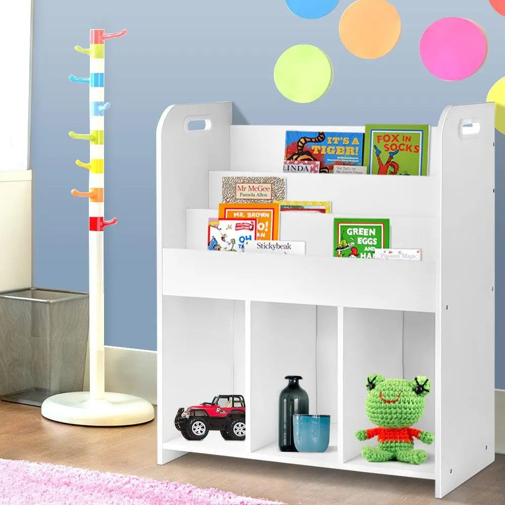 Keezi Kids Bookcase Childrens Bookshelf Display Cabinet Toys Storage Organizer Deals499