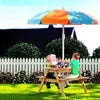 Keezi Kids Outdoor Table and Chairs Picnic Bench Set Umbrella Water Sand Pit Box Deals499