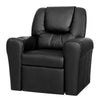Keezi Kids Recliner Chair Black PU Leather Sofa Lounge Couch Children Armchair Deals499