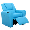Keezi Kids Recliner Chair Blue PU Leather Sofa Lounge Couch Children Armchair Deals499
