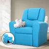 Keezi Kids Recliner Chair Blue PU Leather Sofa Lounge Couch Children Armchair Deals499