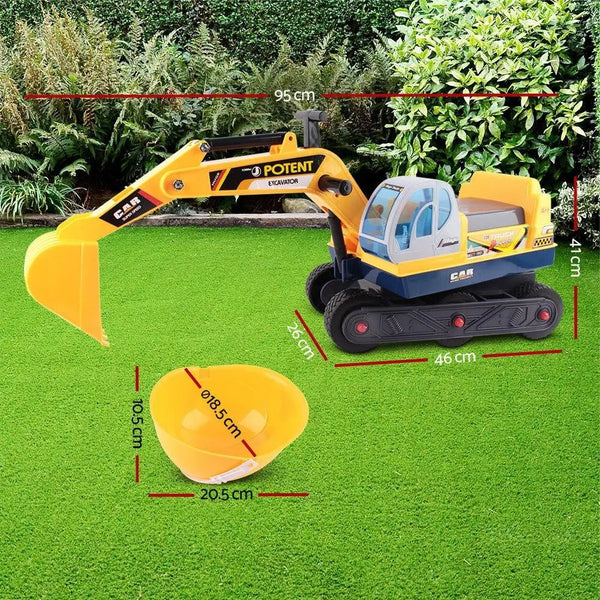 Keezi Kids Ride On Excavator - Yellow Deals499
