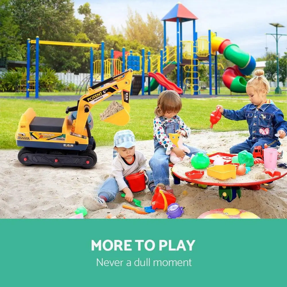 Keezi Kids Ride On Excavator - Yellow Deals499