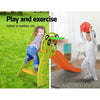 Keezi Kids Slide Basketball Hoop Activity Center Outdoor Toddler Play Set Orange Deals499