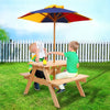 Keezi Kids Wooden Picnic Table Set with Umbrella Deals499