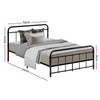 Metal Bed Frame King Single Size Platform Foundation Mattress Base Leo Black Deals499