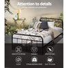 Metal Bed Frame King Single Size Platform Foundation Mattress Base Leo Black Deals499