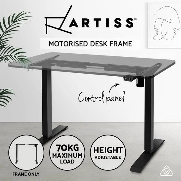 Motorised Adjustable Desk Frame Black Deals499
