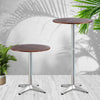 Outdoor Bar Table Furniture Wooden Cafe Table Aluminium Adjustable Round Gardeon Deals499