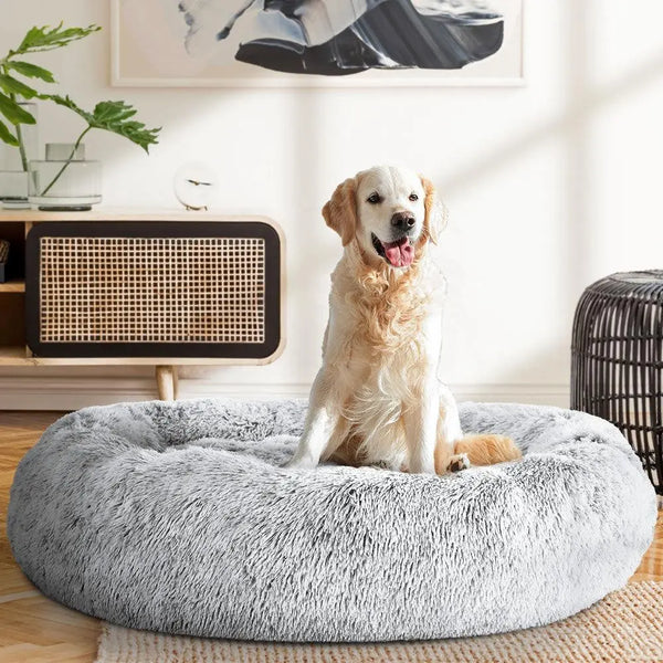 Pet Bed Dog Cat Calming Bed Extra Large 110cm Charcoal Sleeping Comfy Washable Deals499