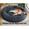 Pet Bed Dog Cat Calming Bed Extra Large 110cm Dark Grey Sleeping Comfy Washable Deals499