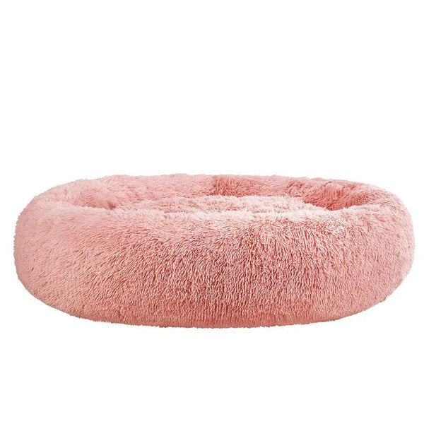 Pet Bed Dog Cat Calming Bed Extra Large 110cm Pink Sleeping Comfy Washable Deals499