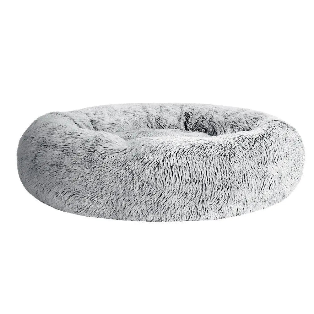 Pet Bed Dog Cat Calming Bed Large 90cm Charcoal Sleeping Comfy Cave Washable Deals499