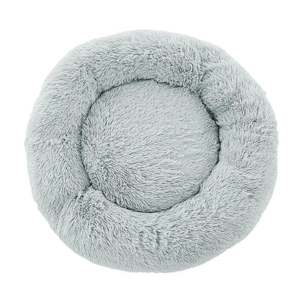 Pet Bed Dog Cat Calming Bed Large 90cm Light Grey Sleeping Comfy Cave Washable Deals499