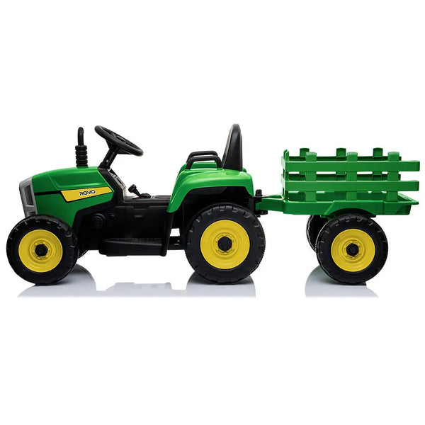 ROVO KIDS Electric Battery Operated Ride On Tractor Toy, Remote Control, Green and Yellow from Deals499 at Deals499