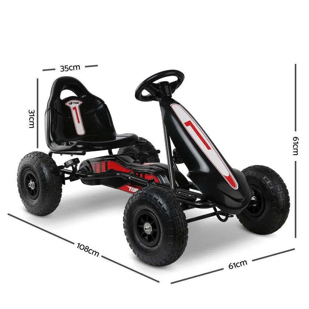 Rigo Kids Pedal Go Kart Car Ride On Toys Racing Bike Rubber Tyre Adjustable Seat Deals499