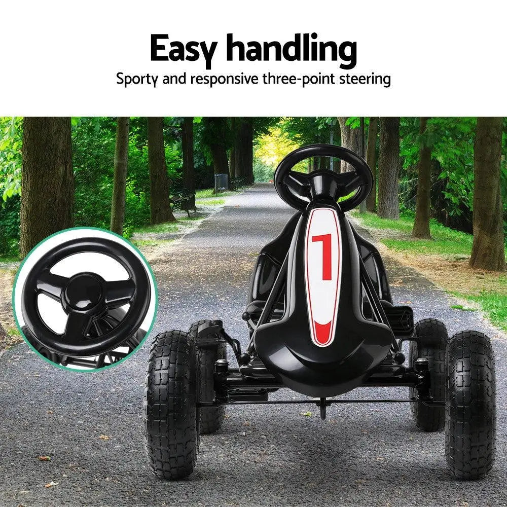 Rigo Kids Pedal Go Kart Car Ride On Toys Racing Bike Rubber Tyre Adjustable Seat Deals499