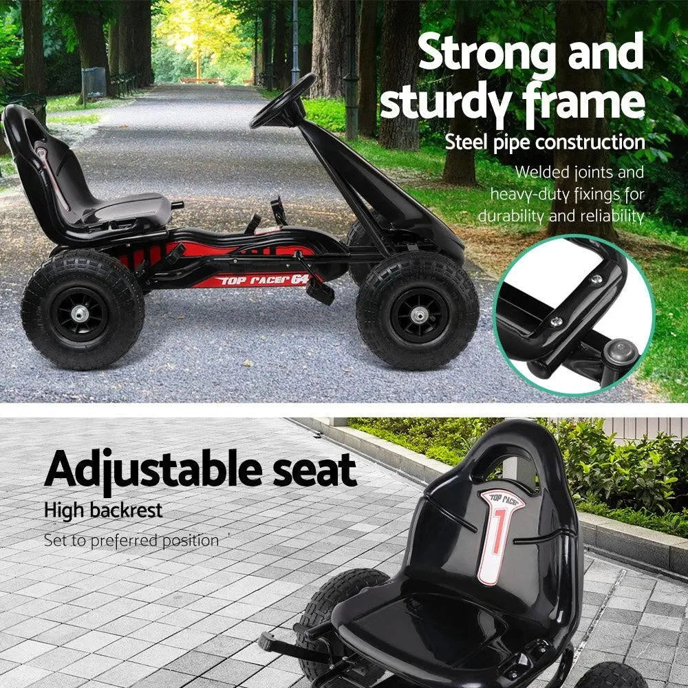Rigo Kids Pedal Go Kart Car Ride On Toys Racing Bike Rubber Tyre Adjustable Seat Deals499