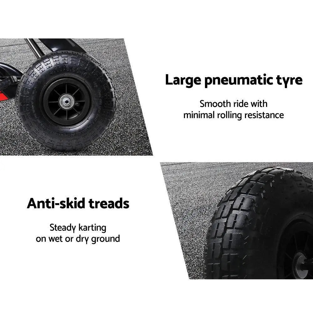 Rigo Kids Pedal Go Kart Car Ride On Toys Racing Bike Rubber Tyre Adjustable Seat Deals499