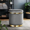 Round Velvet Ottoman Foot Stool Foot Rest Pouffe Padded Seat Bedroom Footstool Deals499