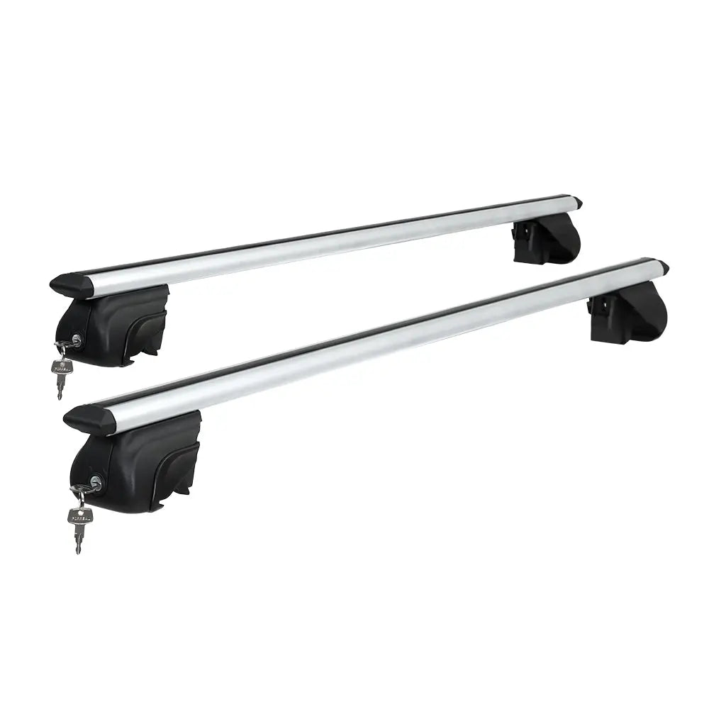Universal Car Roof Rack 1240mm Upgraded Holder Cross Bars  Aluminium Silver Adjustable Car 90kgs load Carrier Deals499