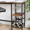 VASAGLE Bar Table with Wine Glass Holder and Bottle Rack LBT013B01 Deals499