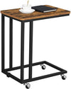 VASAGLE End Table Side Table Coffee Table with Steel Frame and Castors Rustic Brown and Black LNT50X Deals499