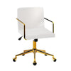 Velvet Office Chair Executive Fabric Computer Chairs Adjustable Work Study White Deals499