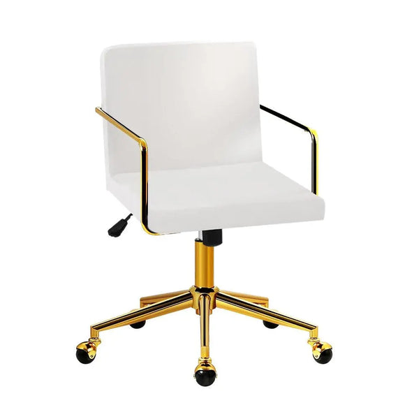 Velvet Office Chair Executive Fabric Computer Chairs Adjustable Work Study White Deals499