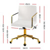 Velvet Office Chair Executive Fabric Computer Chairs Adjustable Work Study White Deals499