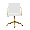 Velvet Office Chair Executive Fabric Computer Chairs Adjustable Work Study White Deals499