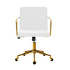 Velvet Office Chair Executive Fabric Computer Chairs Adjustable Work Study White Deals499