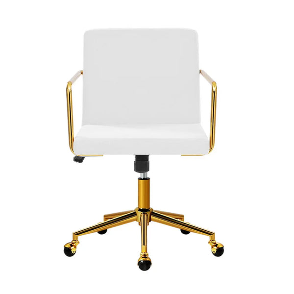 Velvet Office Chair Executive Fabric Computer Chairs Adjustable Work Study White Deals499