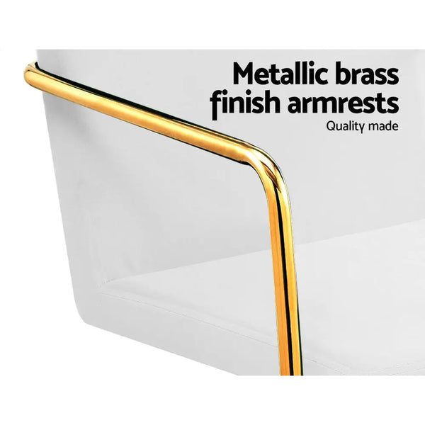 Velvet Office Chair Executive Fabric Computer Chairs Adjustable Work Study White Deals499