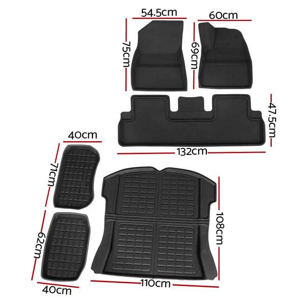 Weisshorn Car Rubber Floor Mats for Tesla Model 3 Trunk Toolbox Cargo Mat Carpet Deals499