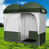 Weisshorn Double Camping Shower Toilet Tent Outdoor Portable Change Room Green Deals499