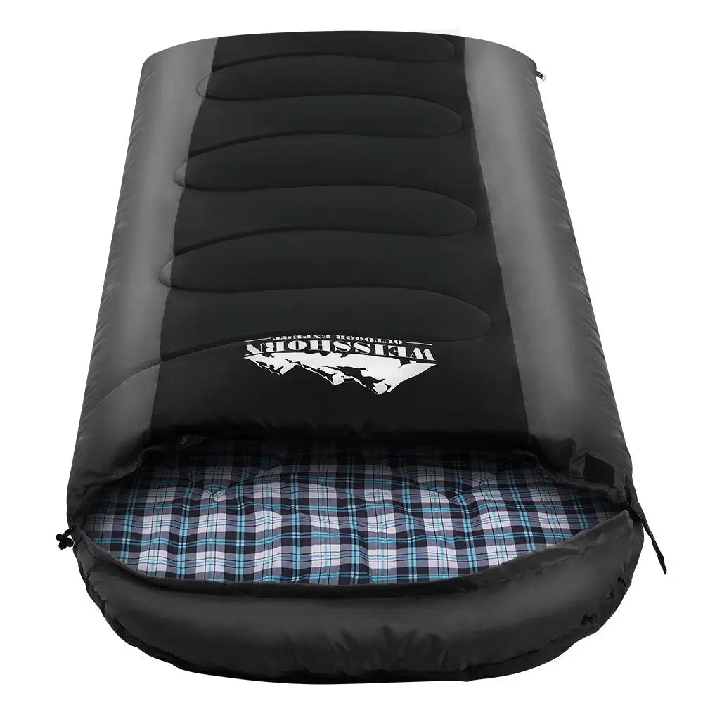 Weisshorn Sleeping Bag Camping Hiking Tent Winter Thermal Comfort 0 Degree Black from Deals499 at Deals499