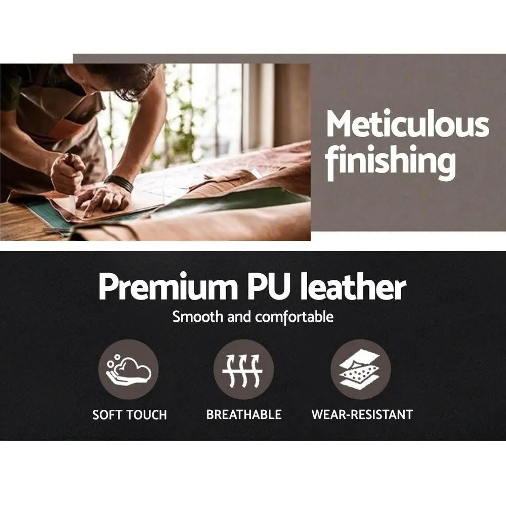 Wooden & PU Leather Office Desk Chair - Black Deals499