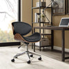 Wooden & PU Leather Office Desk Chair - Black Deals499