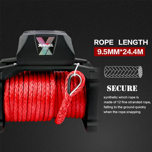 X-BULL Electric Winch 12V Synthetic Rope Wireless 14500LB Remote 4X4 4WD Boat Deals499