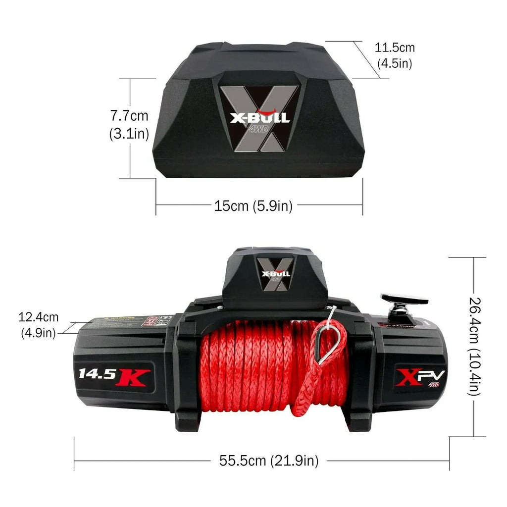 X-BULL Electric Winch 12V Synthetic Rope Wireless 14500LB Remote 4X4 4WD Boat Deals499