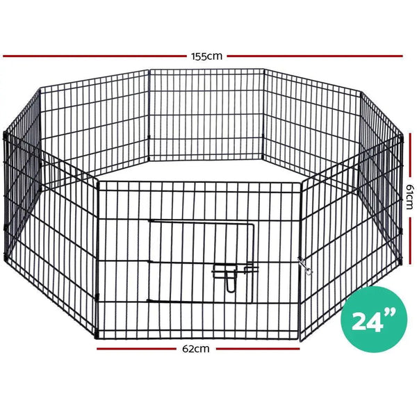 i.Pet 24" 8 Panel Pet Dog Playpen Puppy Exercise Cage Enclosure Play Pen Fence Deals499