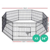 i.Pet 2X24" 8 Panel Pet Dog Playpen Puppy Exercise Cage Enclosure Fence Play Pen Deals499