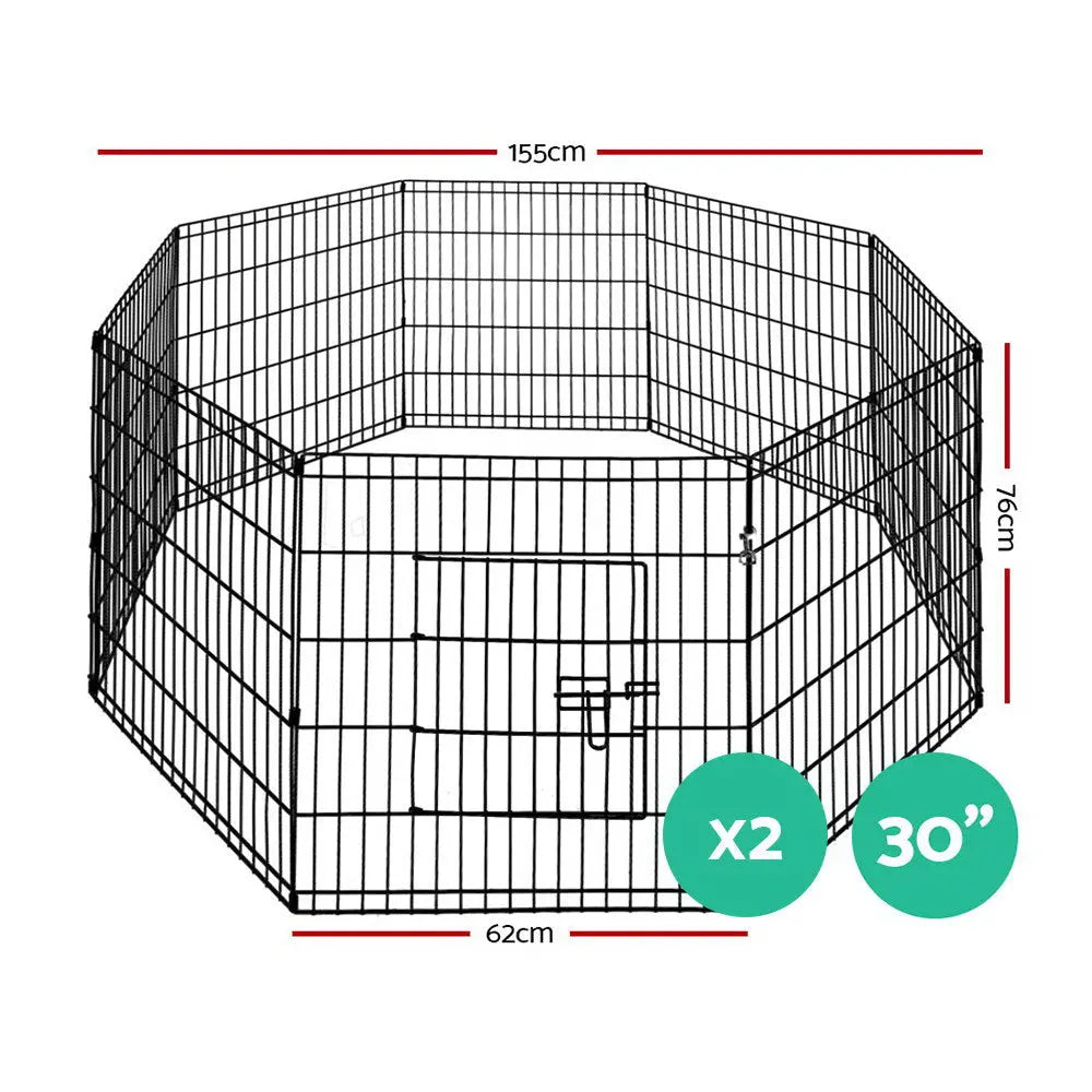 i.Pet 2X30" 8 Panel Pet Dog Playpen Puppy Exercise Cage Enclosure Fence Play Pen Deals499