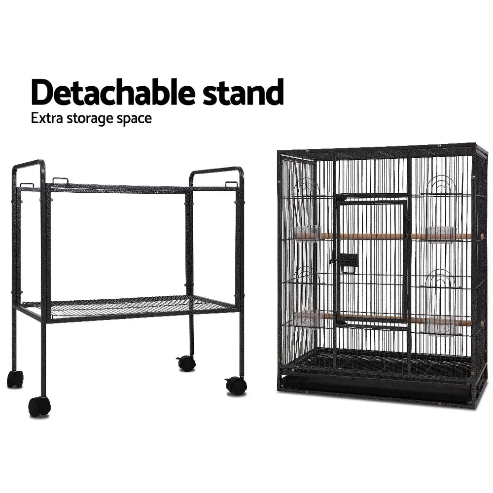 i.Pet Bird Cage Pet Cages Aviary 144CM Large Travel Stand Budgie Parrot Toys Deals499