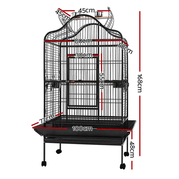 i.Pet Bird Cage Pet Cages Aviary 168CM Large Travel Stand Budgie Parrot Toys Deals499