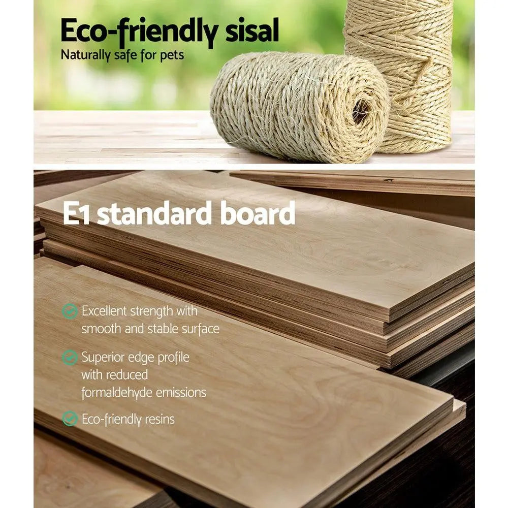 i.Pet Cat Tree 120cm Trees Scratching Post Scratcher Tower Condo House Furniture Wood 120cm Deals499