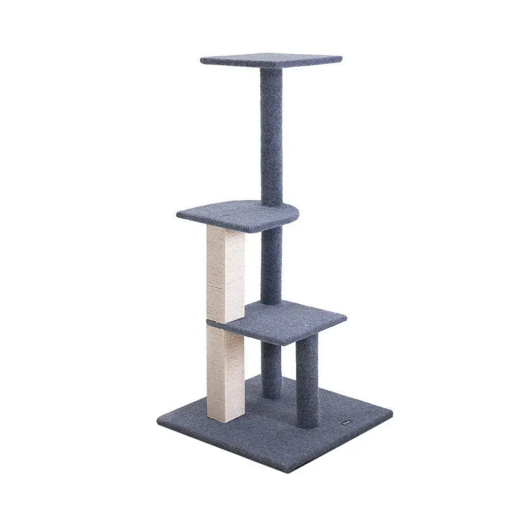 i.Pet Cat Tree 124cm Trees Scratching Post Scratcher Tower Condo House Furniture Wood Steps Deals499